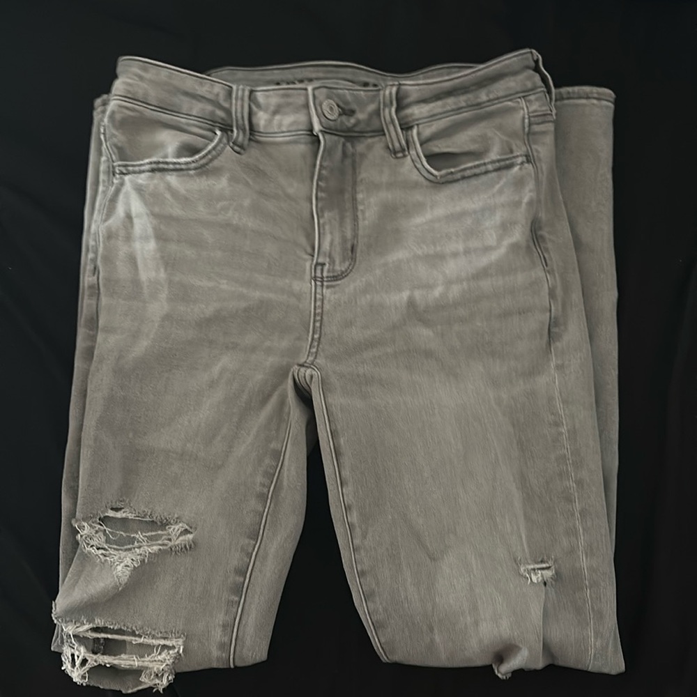 American Eagle Light Grey, Next Level Stretch Jea… - image 1